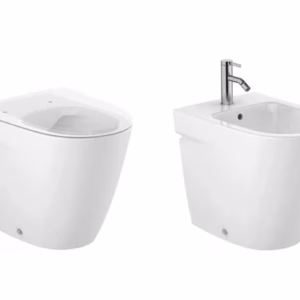 sanitari rotondi a pavimento roca ona senza coprivaso e copribidet